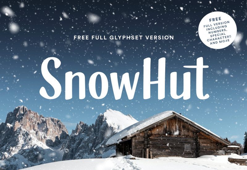 SnowHut - Free Full Glyphset Font