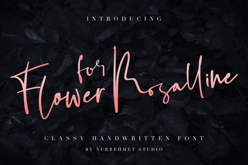 Flower for Rosalline Script Font