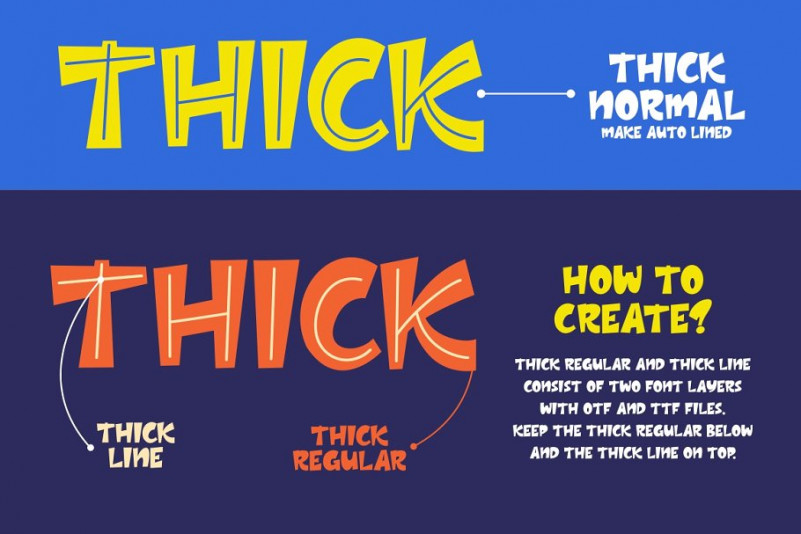 Thick Font
