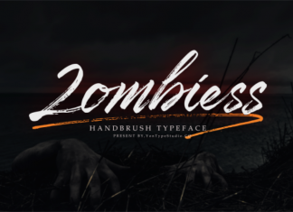 Zombiess Brush Font