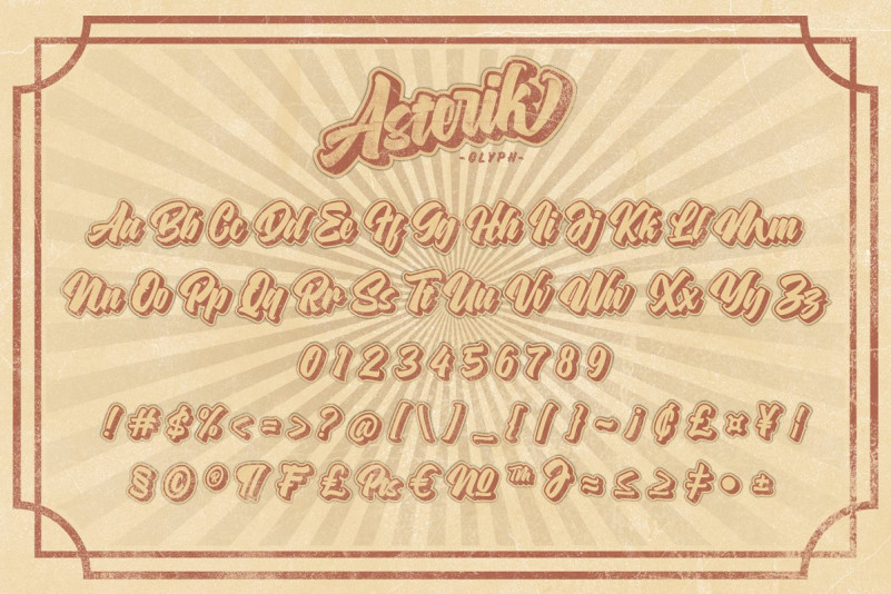 Asterik Layered Font