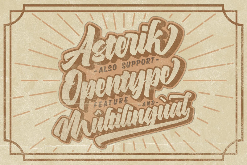 Asterik Script Font