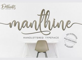 Manthine Handlettered Font