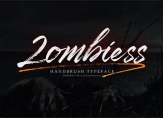 Zombies Hand Brush font
