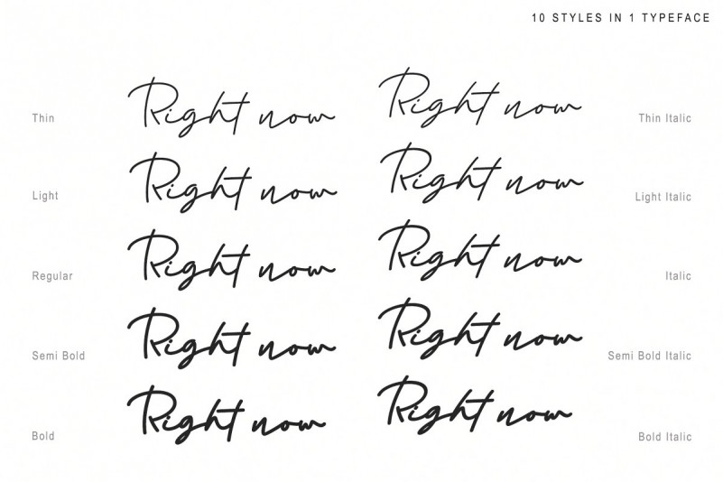 Right Now Signature Font