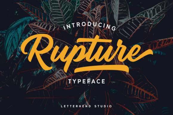 Rupture Bold Script Font