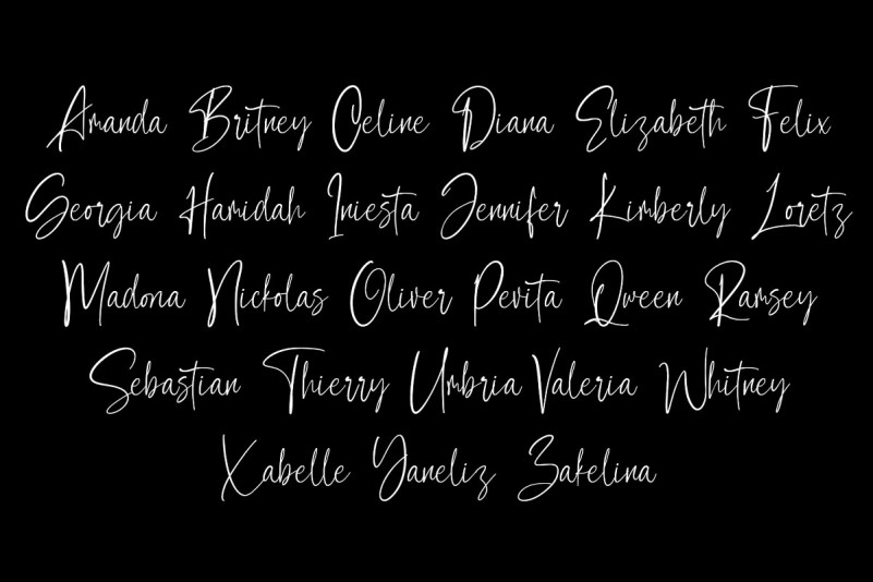 Contributor Calligraphy Font