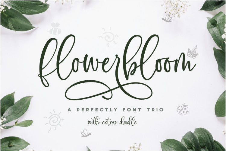 flowerbloom font trio befonts com flowerbloom font trio befonts com