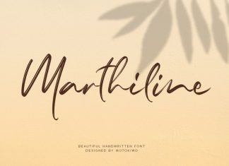 Marthiline HandBrush Font