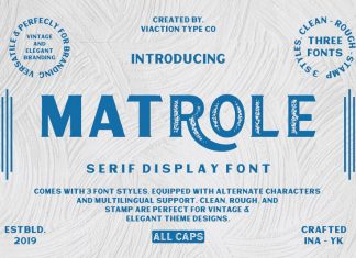 Matrole Display Font