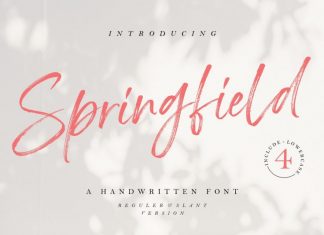 Springfield Hand Brush Font