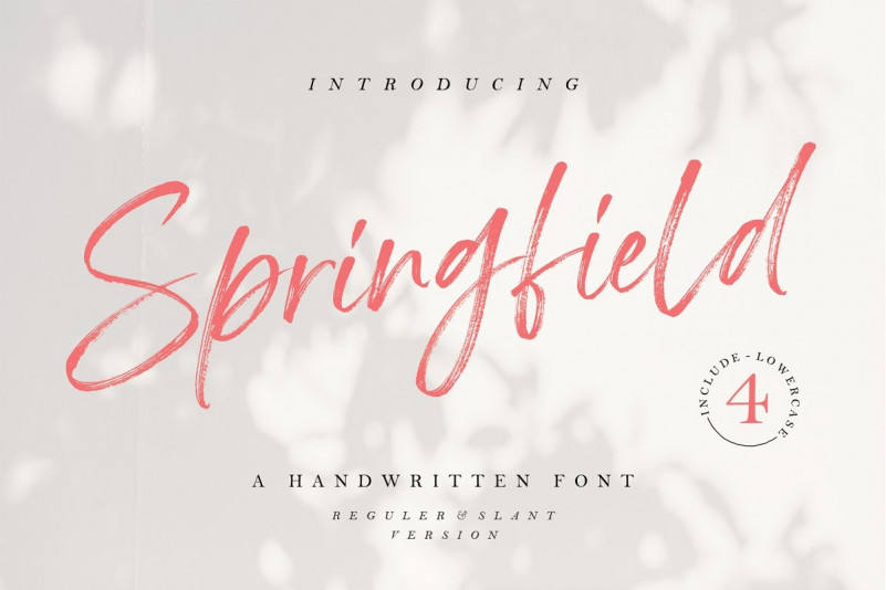 Springfield Hand Brush Font