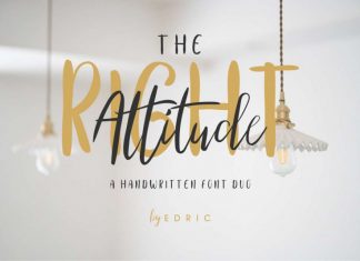 The Right Attitude Script Font Duo
