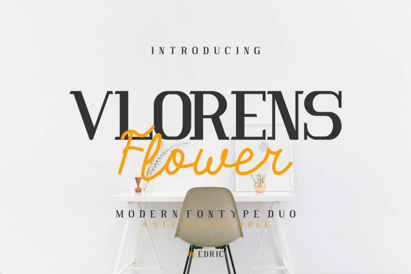 Vlorens Flower Fonts Duo