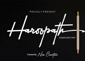 Haroopath Signature Font