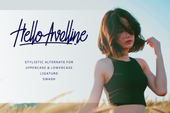 Hello Avelline - Monoline Font