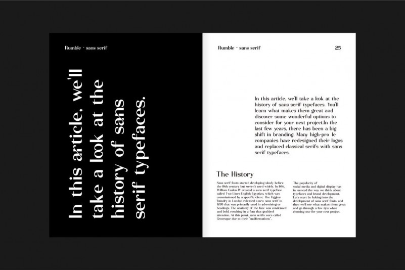 Rumble Modern Sans Font