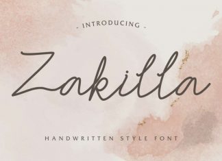 Zakilla Handwritting Font