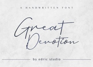 Great Devotion Handwritting Font