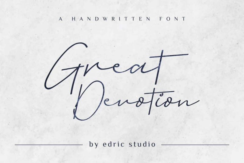 Great Devotion Handwritting Font