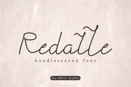 Redalle Monoline Handlettered Font