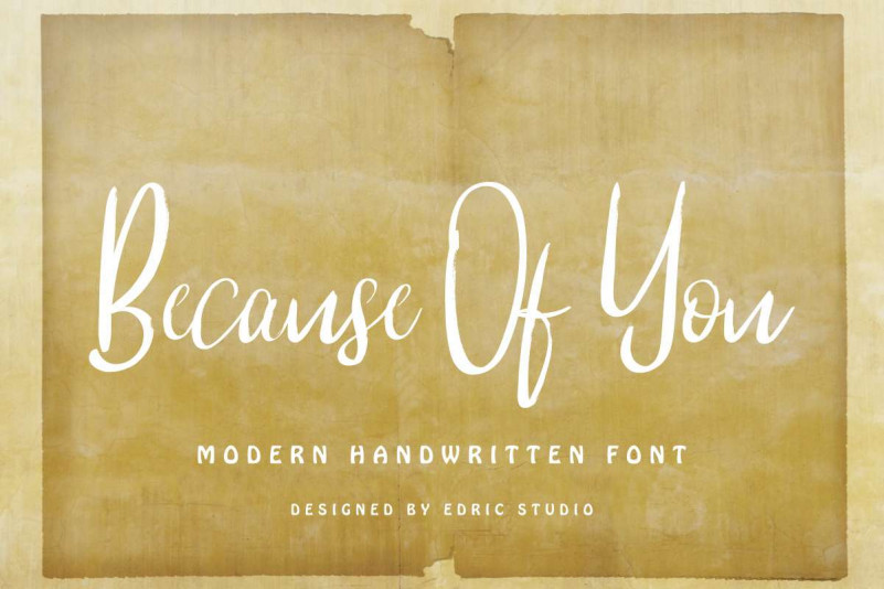 Because Of You Handwritting Font