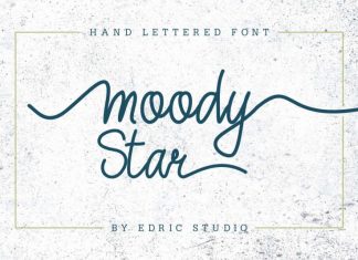 Moody Star Script Font