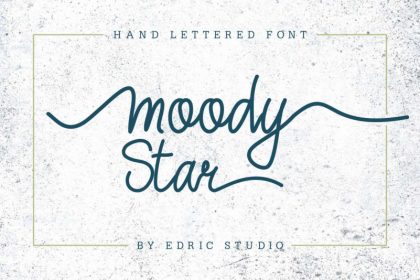 Moody Star Script Font