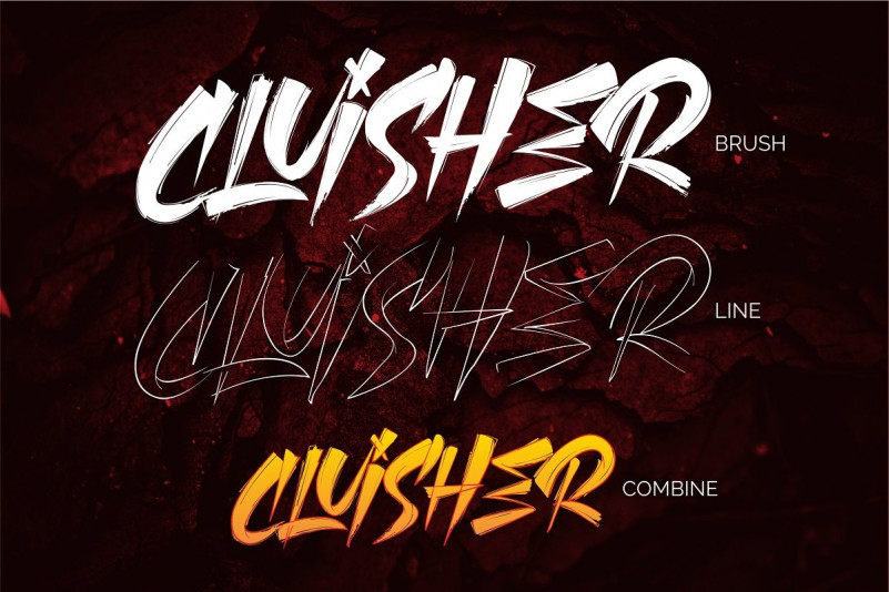 Cluisher Brush Font