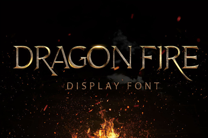 Dragon Fire Display Font