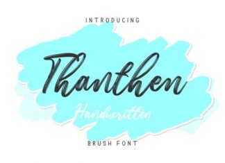 Thanthen Brush Font