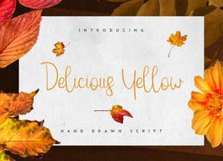 Delicious yellow Script Font