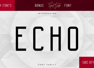 Echo 14 Font Family + Bonus