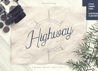 Highway - Vintage Font Family+Extras