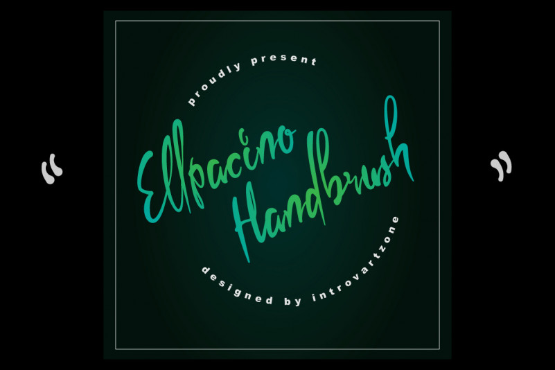 Ellpacino Handbrush Font