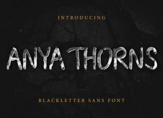 Anya Thorns Grunge Font