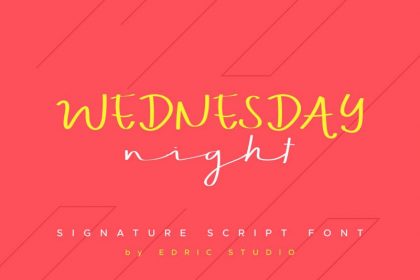 WEDNESDAY night Font Handwriting