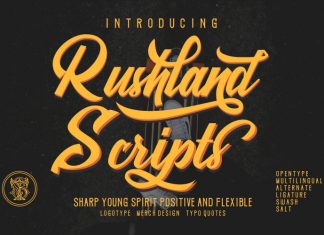 Rushland Script Sporty Font