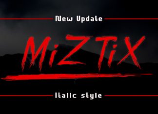 MiZTix Display Font