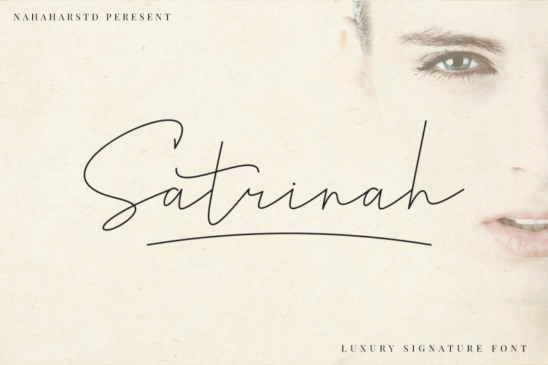 Satrinah - Signature Font