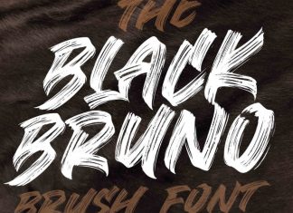 Black Bruno Brush Font