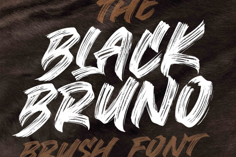 Black Bruno Brush Font