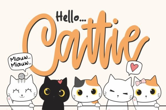 Cattie - Cute Script Font