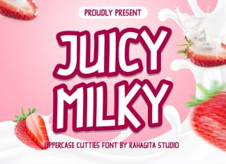Juicy Milky Display Font