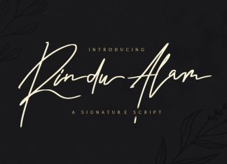 Rindu Alam Signature Font
