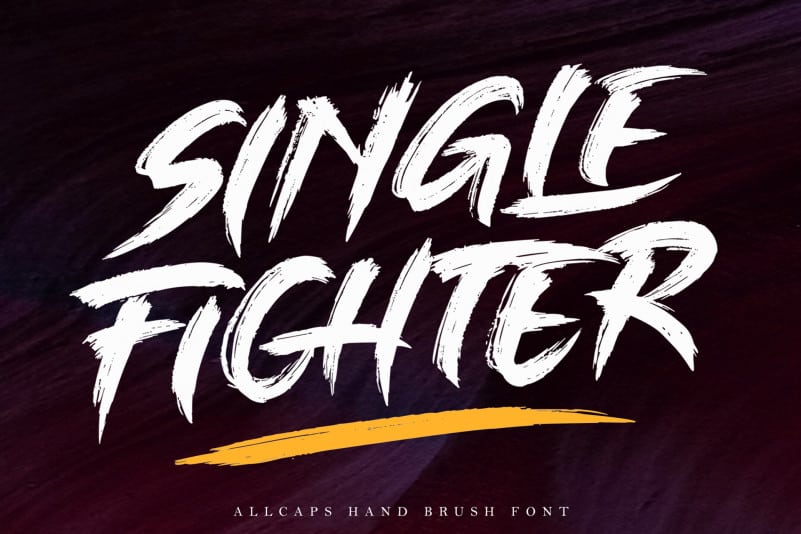 Single Fighter - Brush Font