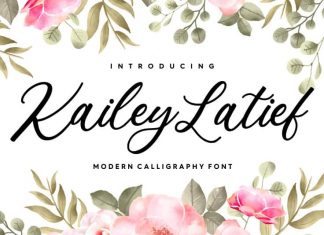 Kailey Latief Calligraphy Font
