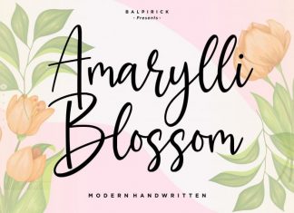 Amaryllin Blossom Script Font