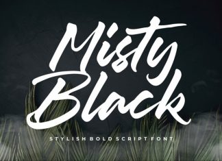 Misty Black Stylish Bold Script Font