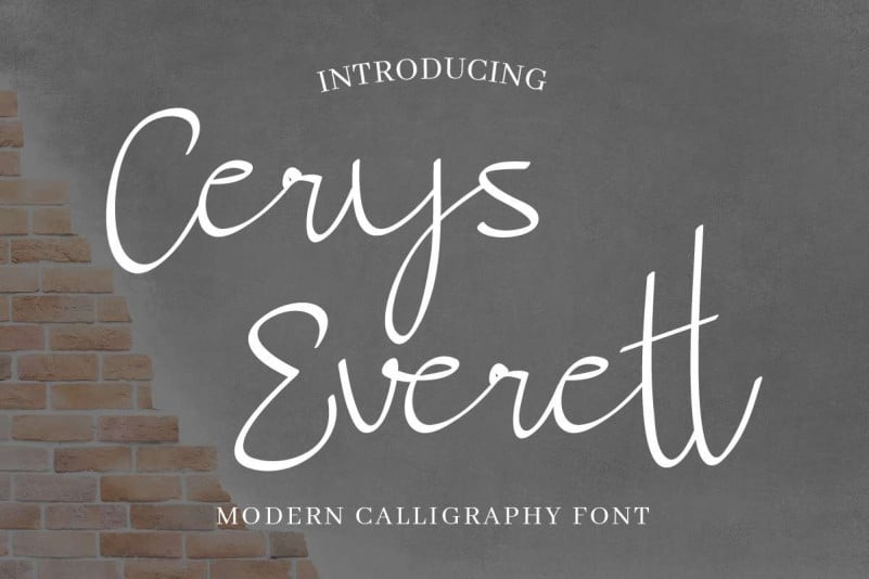 Cerys Everett Calligraphy Font